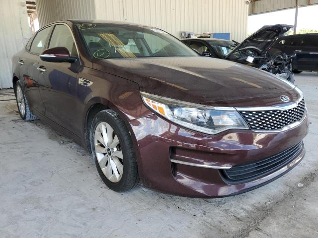 KIA OPTIMA EX 2018 with VIN 5XXGU4L35JG186943 - Photo from auction