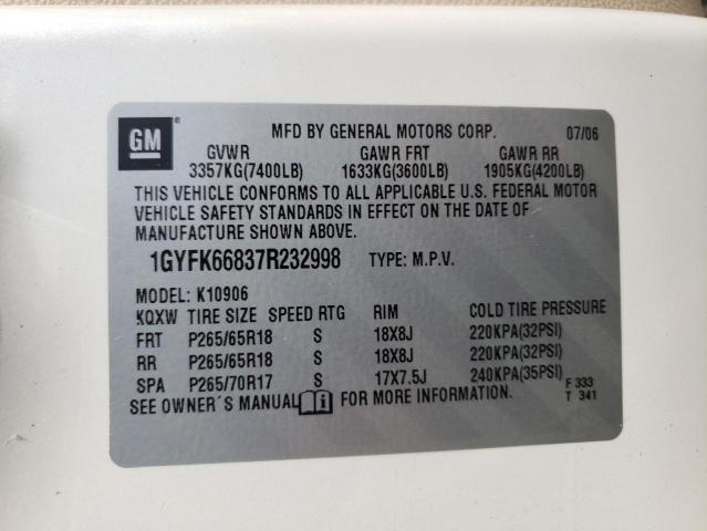 Photo 10 from auction – 2007 CADILLAC ESCALADE E with VIN 1GYFK66837R232998