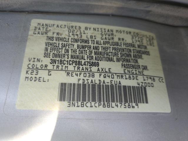 Photo 10 from auction – 2011 NISSAN VERSA S with VIN 3N1BC1CP8BL475869