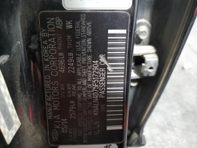 Photo 10 from auction – 2015 KIA CADENZA PR with VIN KNALN4D75F5172904