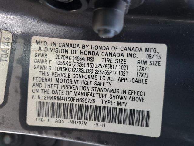 Photo 10 from auction – 2015 HONDA CR-V EX with VIN 2HKRM4H50FH695739