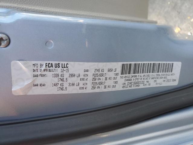 Photo 10 from auction – 2016 CHRYSLER TOWN & COU with VIN 2C4RC1BG0GR231222