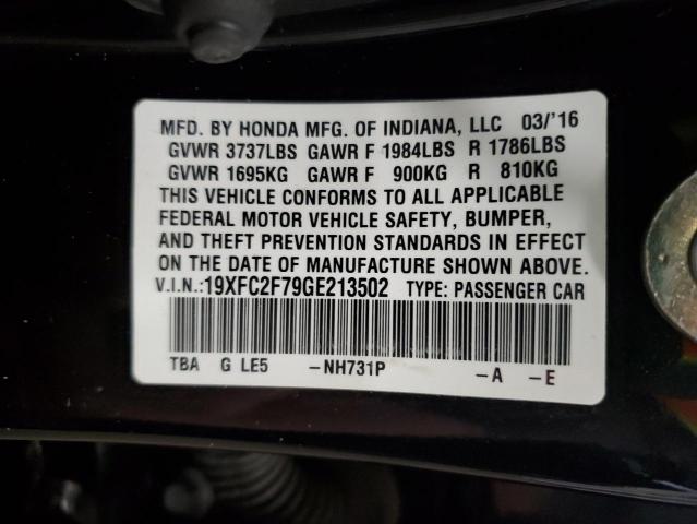 Photo 10 from auction – 2016 HONDA CIVIC EX with VIN 19XFC2F79GE213502