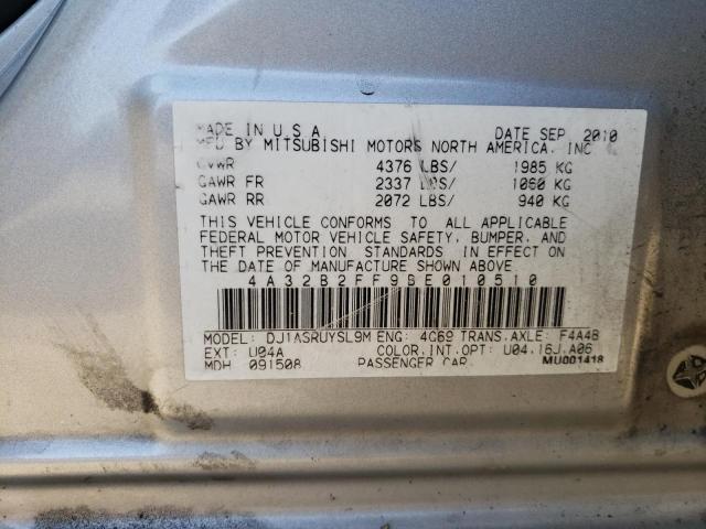Photo 10 from auction – 2011 MITSUBISHI GALANT FE with VIN 4A32B2FF9BE010510