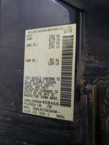 Photo 10 from auction – 2010 NISSAN ALTIMA BAS with VIN 1N4AL2AP6AN408466
