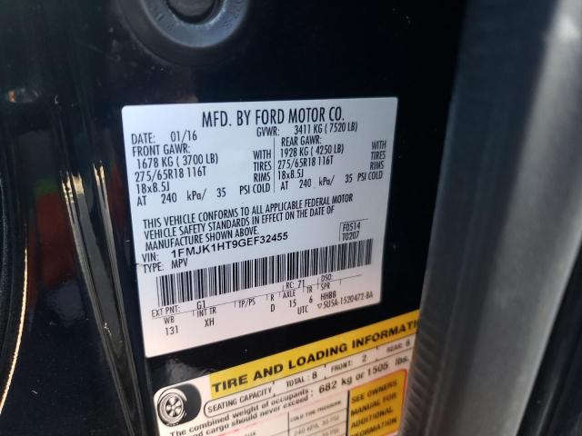 Photo 10 from auction – 2016 FORD EXPEDITION with VIN 1FMJK1HT9GEF32455