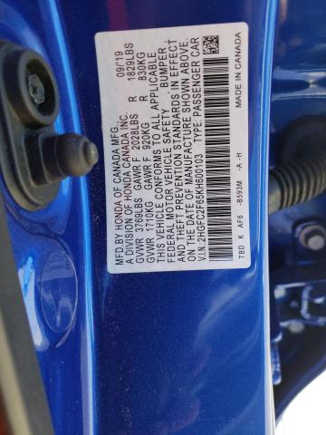 Photo 10 from auction – 2019 HONDA CIVIC LX with VIN 2HGFC2F65KH600103