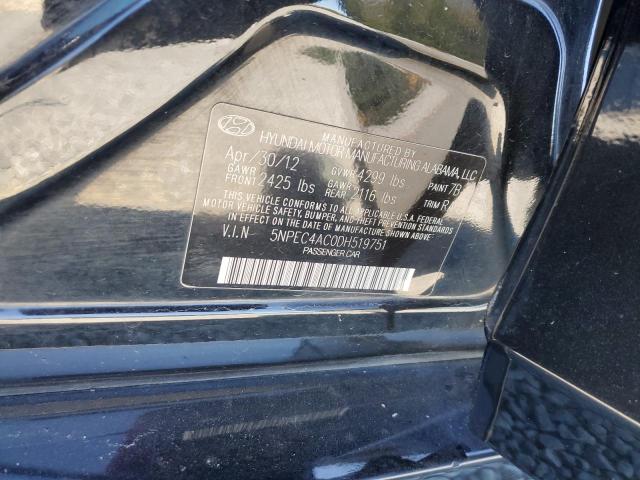 Photo 10 from auction – 2013 HYUNDAI SONATA SE with VIN 5NPEC4AC0DH519751