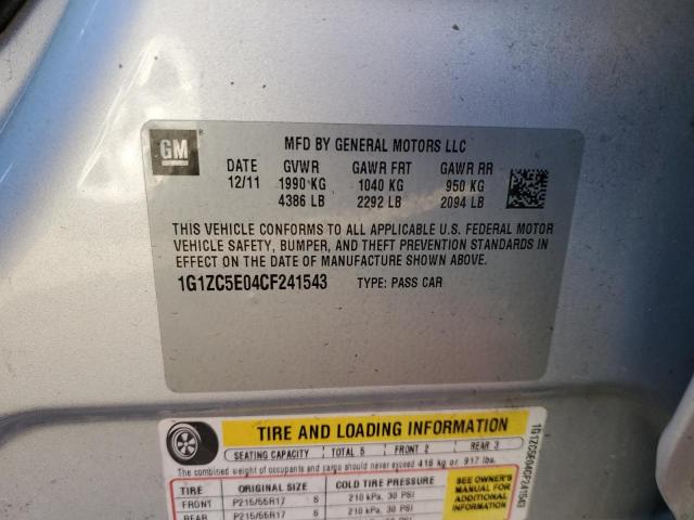 Photo 10 from auction – 2012 CHEVROLET MALIBU 1LT with VIN 1G1ZC5E04CF241543