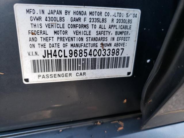 Photo 10 from auction – 2004 ACURA TSX with VIN JH4CL96854C033987