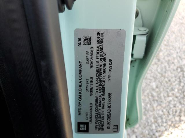 Photo 10 from auction – 2017 CHEVROLET SPARK 1LT with VIN KL8CD6SA8HC738366