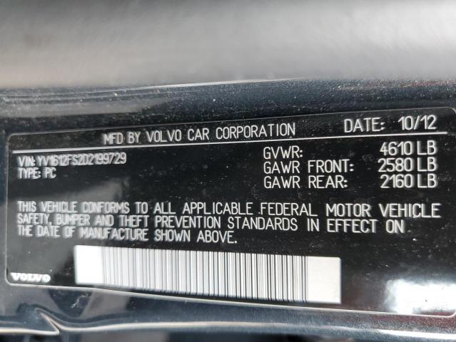 Photo 10 from auction – 2013 VOLVO S60 T5 with VIN YV1612FS2D2199729