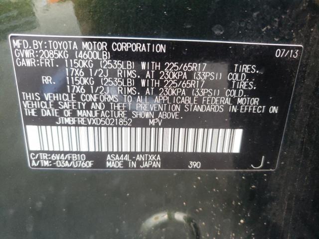 Photo 10 from auction – 2013 TOYOTA RAV4 LE with VIN JTMBFREVXD5021852