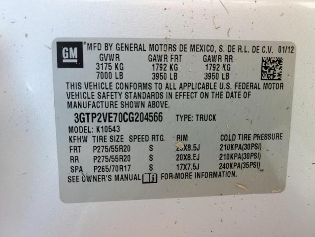 Photo 10 from auction – 2012 GMC SIERRA K15 with VIN 3GTP2VE70CG204566
