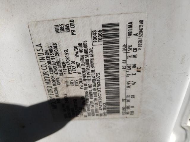 Photo 10 from auction – 1999 MAZDA B2500 CAB with VIN 4F4YR16C1XTM34072