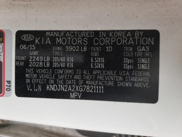 Photo 10 from auction – 2016 KIA SOUL with VIN KNDJN2A2XG7821111