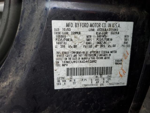 Photo 10 from auction – 2004 FORD ESCAPE XLT with VIN 1FMCU931X4DA12872