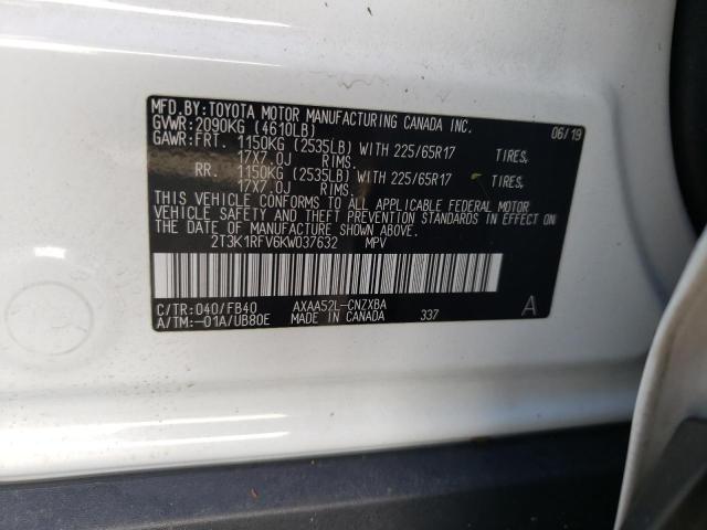 Photo 10 from auction – 2019 TOYOTA RAV4 LE with VIN 2T3K1RFV6KW037632