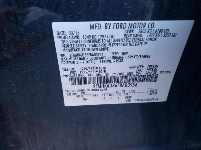 Photo 10 from auction – 2015 FORD FLEX LIMIT with VIN 2FMHK6D86FBA03956