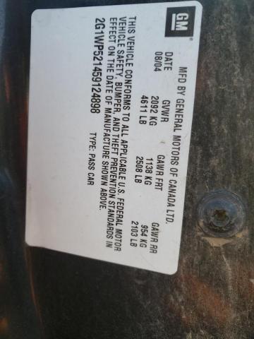 Photo 10 from auction – 2005 CHEVROLET IMPALA SS with VIN 2G1WP521459124898