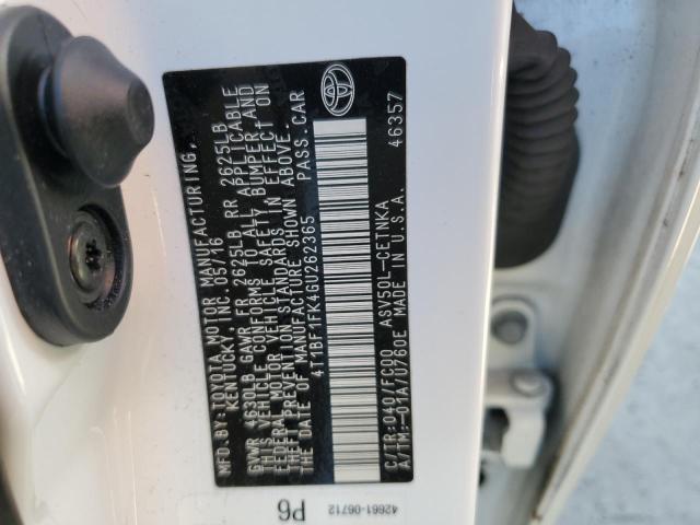 Photo 10 from auction – 2016 TOYOTA CAMRY LE with VIN 4T1BF1FK4GU262365