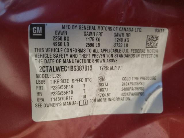 Photo 10 from auction – 2011 GMC TERRAIN SL with VIN 2CTALWEC1B6387013