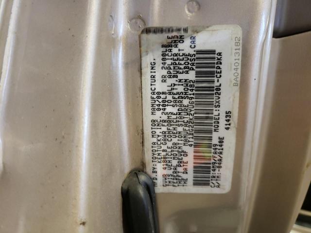 Photo 10 from auction – 2000 TOYOTA CAMRY CE with VIN 4T1BG22K2YU691482