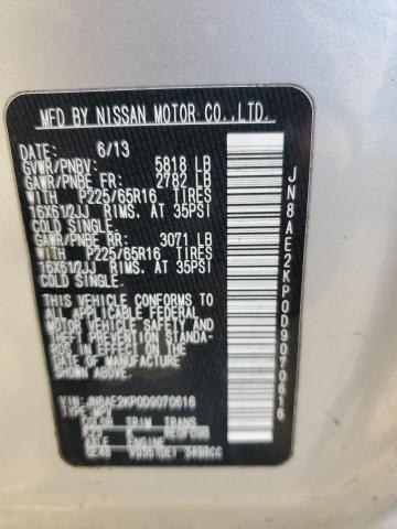 Photo 10 from auction – 2013 NISSAN QUEST S with VIN JN8AE2KP0D9070616