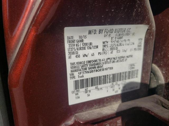 Photo 10 from auction – 2016 FORD F250 SUPER with VIN 1FT7W2BT8GEB10789