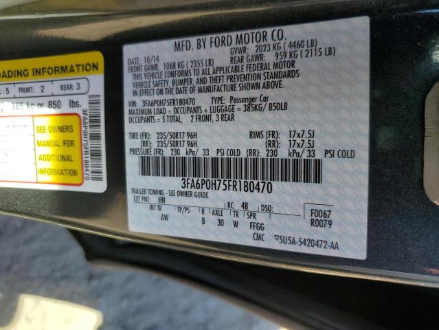 Photo 10 from auction – 2015 FORD FUSION SE with VIN 3FA6P0H75FR180470