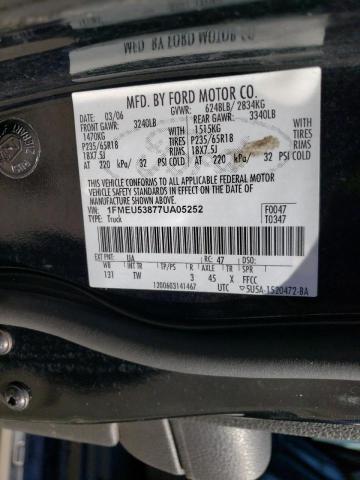 Photo 10 from auction – 2007 FORD EXPLORER S with VIN 1FMEU53877UA05252