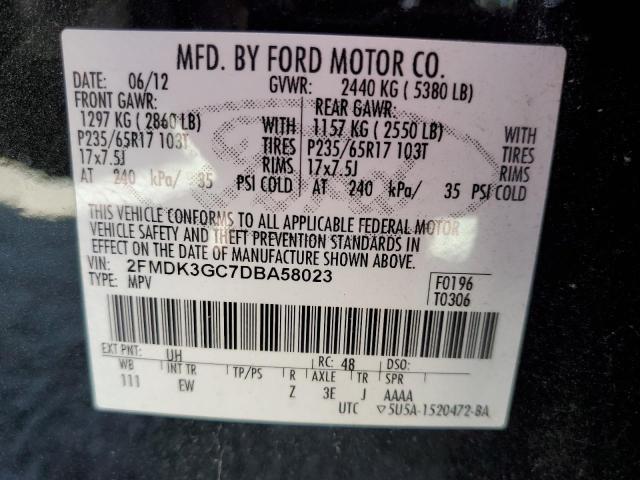 Photo 10 from auction – 2013 FORD EDGE SE with VIN 2FMDK3GC7DBA58023