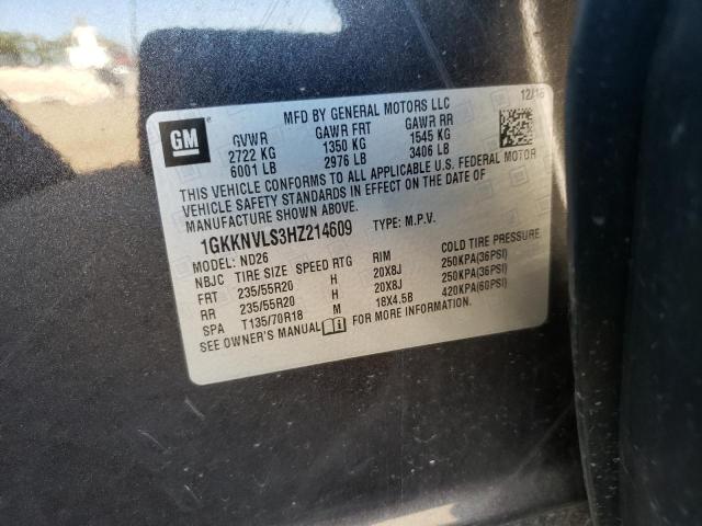 Photo 10 from auction – 2017 GMC ACADIA ALL with VIN 1GKKNVLS3HZ214609