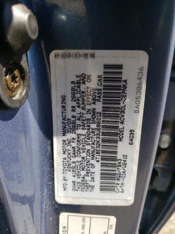 Photo 10 from auction – 2003 TOYOTA CAMRY LE with VIN 4T1BE32K33U686912
