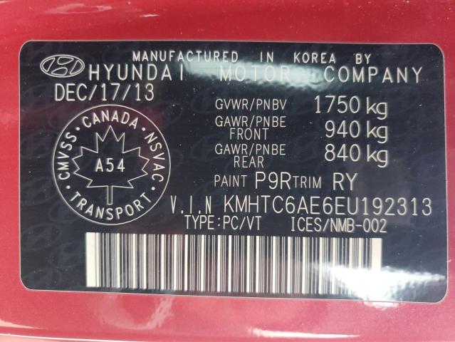 Photo 10 from auction – 2014 HYUNDAI VELOSTER T with VIN KMHTC6AE6EU192313