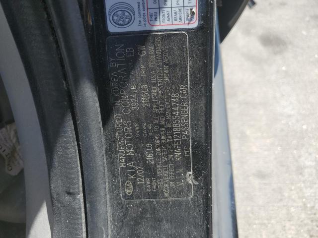 Photo 10 from auction – 2008 KIA SPECTRA EX with VIN KNAFE121885544748