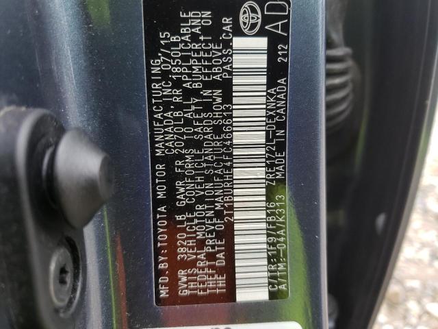 Photo 10 from auction – 2015 TOYOTA COROLLA L with VIN 2T1BURHE4FC466613