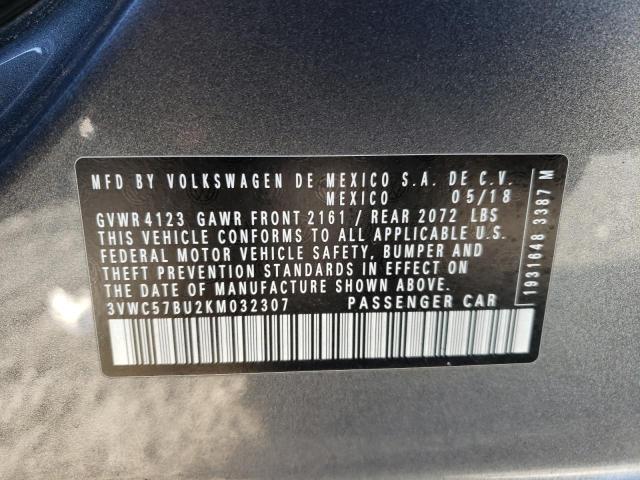 Photo 10 from auction – 2019 VOLKSWAGEN JETTA S with VIN 3VWC57BU2KM032307