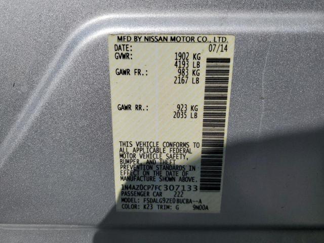 Photo 10 from auction – 2015 NISSAN LEAF S with VIN 1N4AZ0CP7FC307133