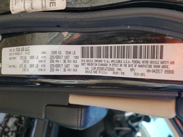 Photo 10 from auction – 2015 JEEP CHEROKEE L with VIN 1C4PJMCB9FW733945