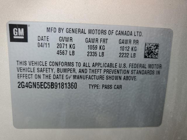 Zdjęcie 10 z aukcji – 2011 BUICK REGAL CXL z VIN 2G4GN5EC5B9181360