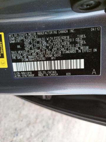 Photo 10 from auction – 2012 LEXUS RX 350 with VIN 2T2BK1BA4CC154280