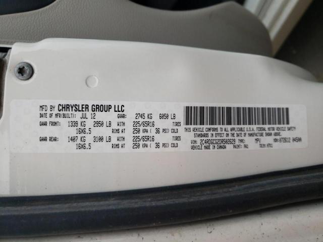 Photo 10 from auction – 2013 DODGE GRAND CARA with VIN 2C4RDGCG2DR502629