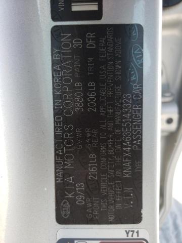 Photo 10 from auction – 2014 KIA FORTE LX with VIN KNAFX4A63E5143323