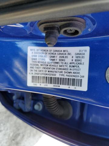 Photo 10 from auction – 2019 HONDA CIVIC LX with VIN 2HGFC2F65KH525032