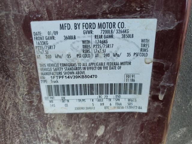 Photo 10 from auction – 2009 FORD F150 with VIN 1FTPF14V39KB50470