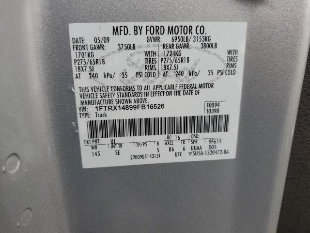 Photo 10 from auction – 2009 FORD F150 SUPER with VIN 1FTRX14899FB16526