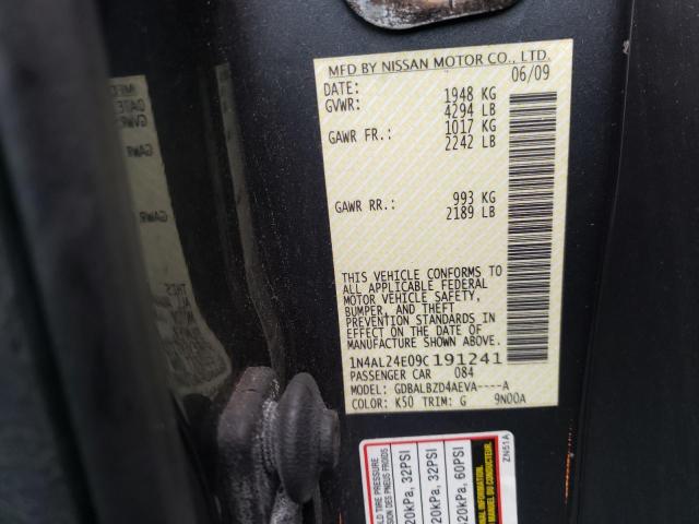 Photo 10 from auction – 2009 NISSAN ALTIMA 2.5 with VIN 1N4AL24E09C191241