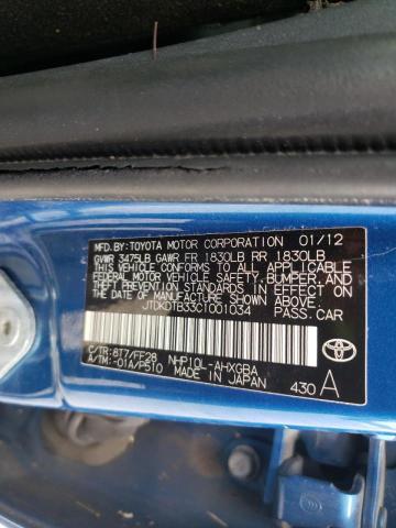 Photo 10 from auction – 2012 TOYOTA PRIUS C with VIN JTDKDTB33C1001034