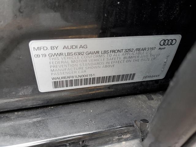 Photo 10 from auction – 2020 AUDI A8 L with VIN WAU8EAF81LN004151